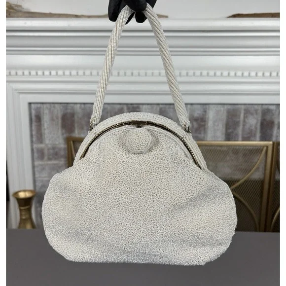 👜 Vintage Hand Made Pearl Handbag Hong Kong – Old Money Unique One Of A Kind - Picture 1 of 11